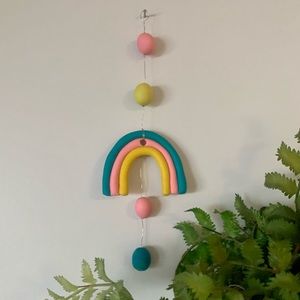 Handmade Wall Hanging / Rainbow / Easter Colours